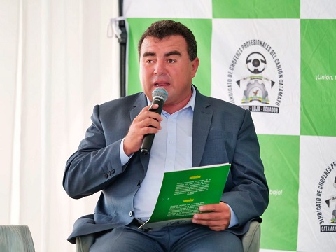 Vicente Pontón, secretario del Sindicato de Choferes de Catamayo.