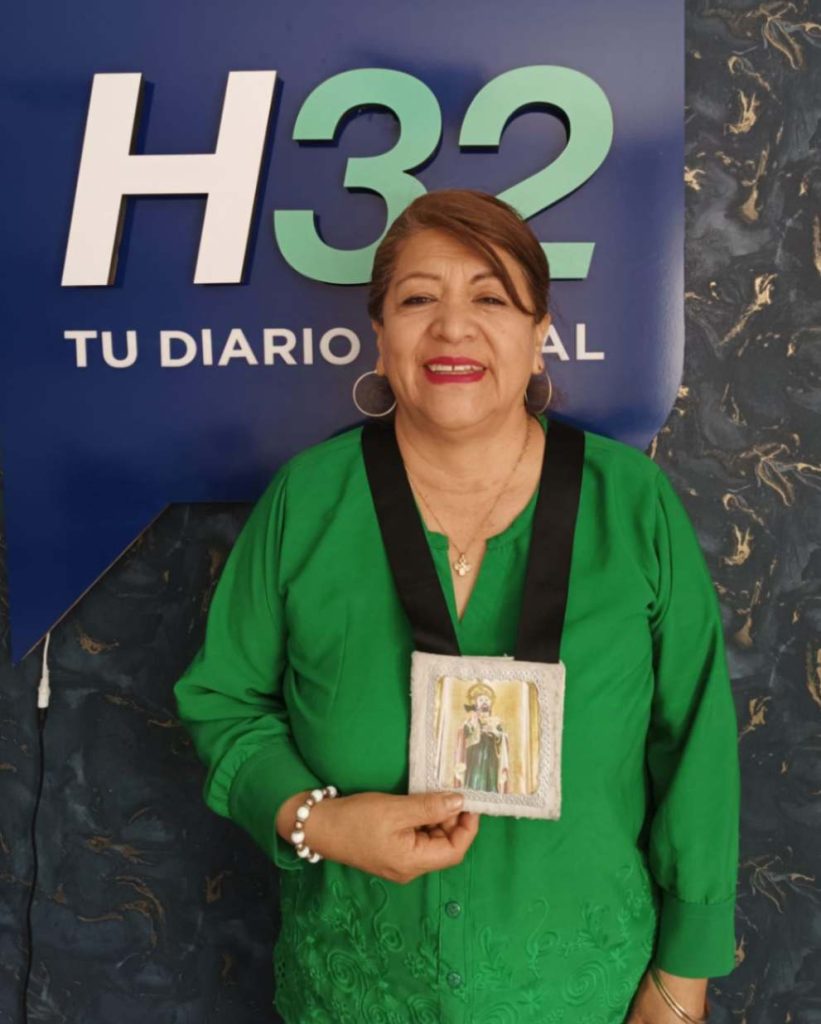 Esperanza Apolo Pinza, presidenta del grupo de devotos de San Judas Tadeo.