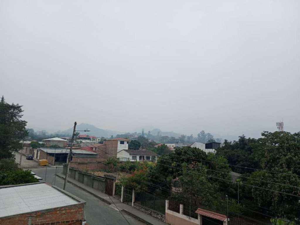 Recién hasta el día miércoles, 20 de noviembre, se pudo observar menos humo en la zona.