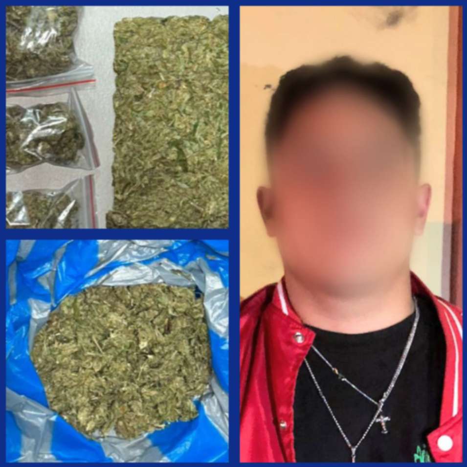La droga que el ciudadano pretendía distribuir en la localidad.