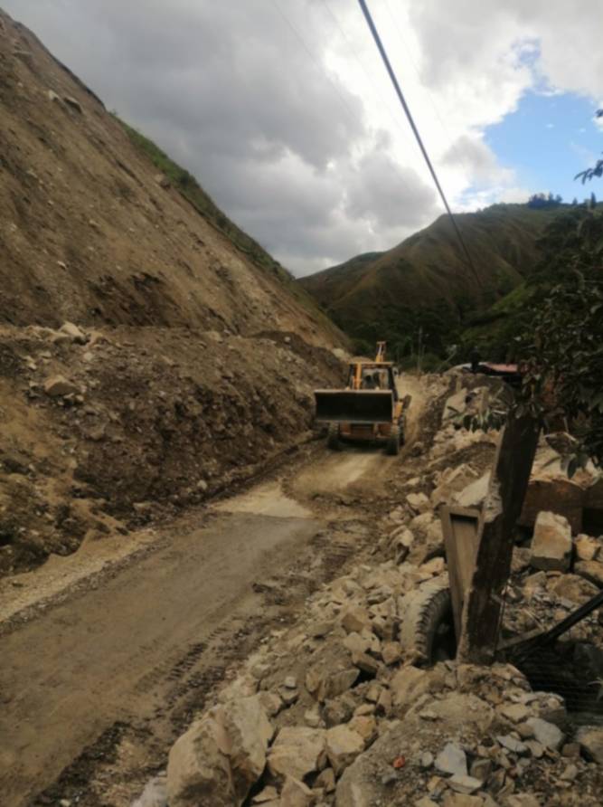 Así lució ayer el paso en el sector Nangora, luego de las 17:00.