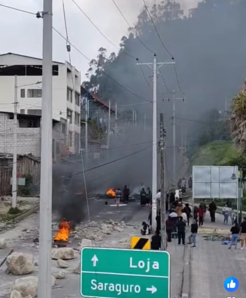 La media de hecho, durante todo el día de ayer, en Saraguro, continuó inalterable. (Imagen cortesía: Danny Vera Producciones)