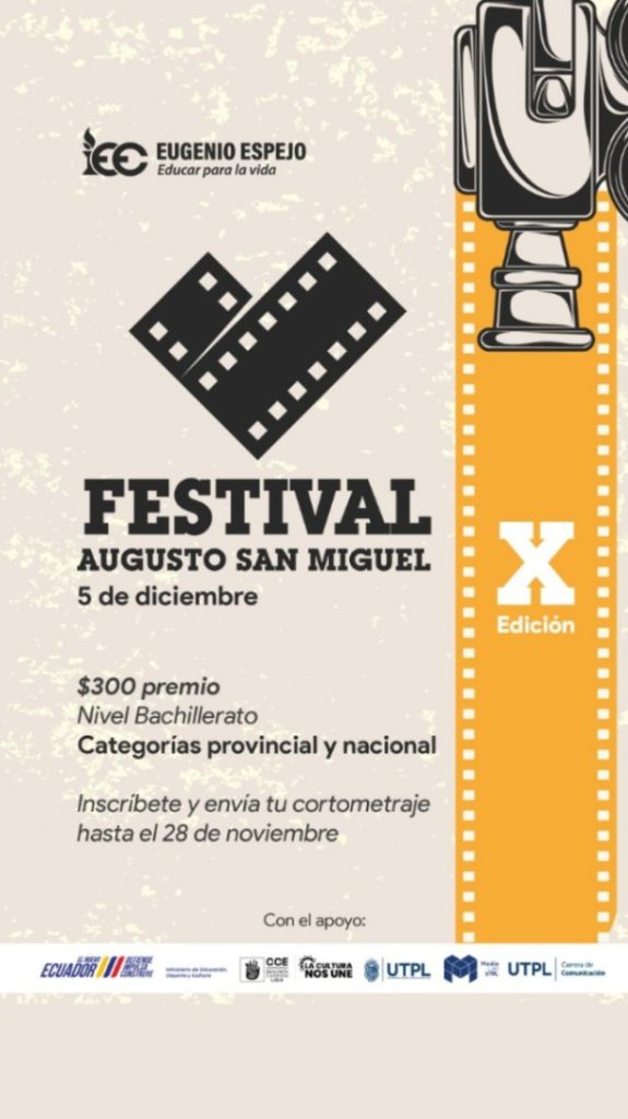 En el festival pueden participar estudiantes de todos los colegios del territorio ecuatoriano.