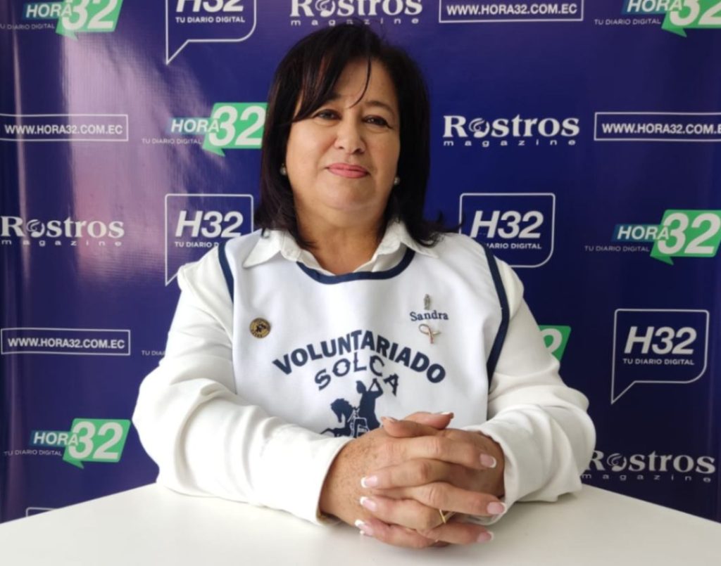 Sandra Chejín Bustamante, presidenta del Voluntariado de Solca-Loja.