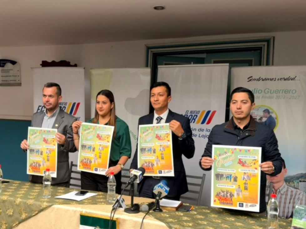 Autoridades, mediante rueda de prensa, dieron a conocer la agenda de actividades que ofrece Pindal para el feriado de Carnaval.