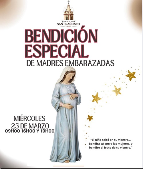 Las parroquias invitan a las madres gestantes a recibir la bendición en esta fecha especial.