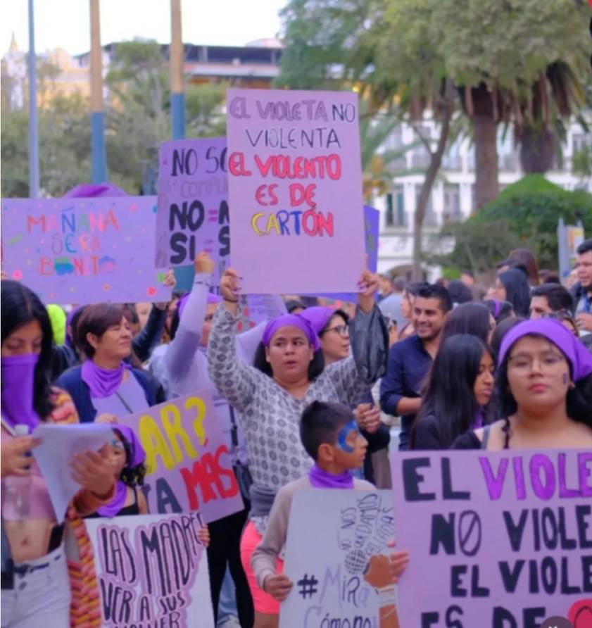 En Loja, colectivos como Marea Feminista realizan plantones para conmemorar este día.