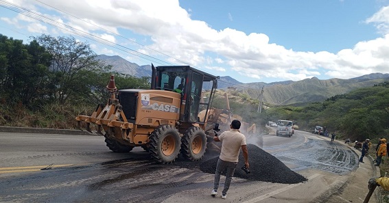Los trabajos se cumplen el kilómetro 25.