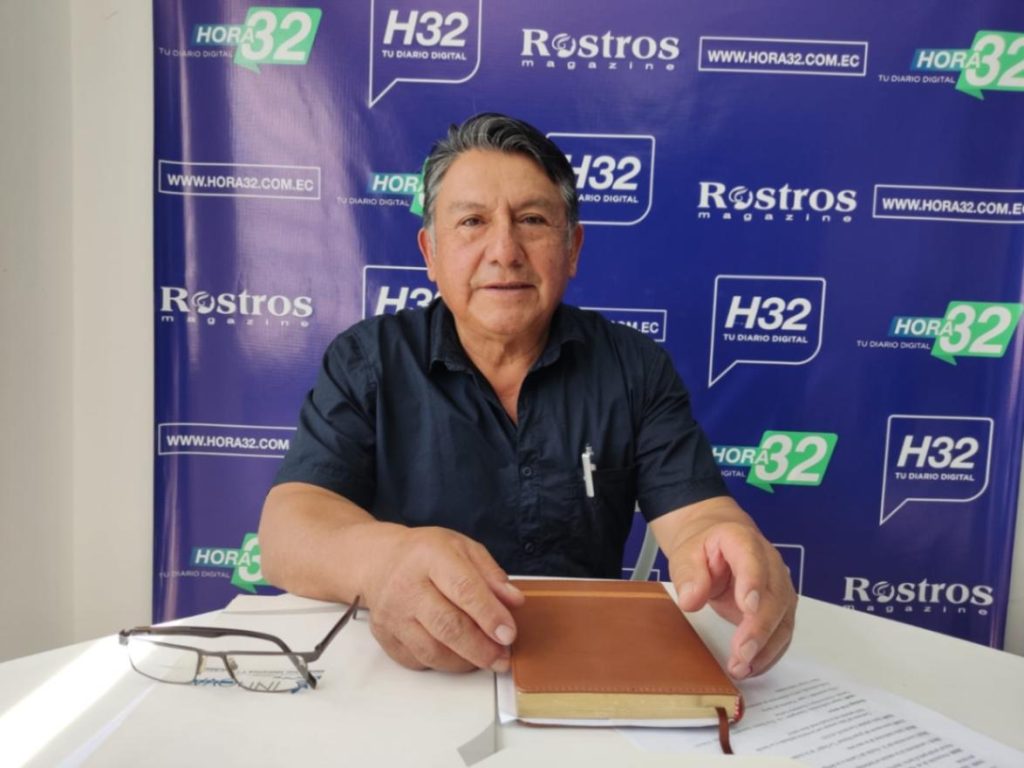 Julio Guayllas Guayllas, presidente del barrio, invita a la comunidad a participar de manera activa de los festejos.