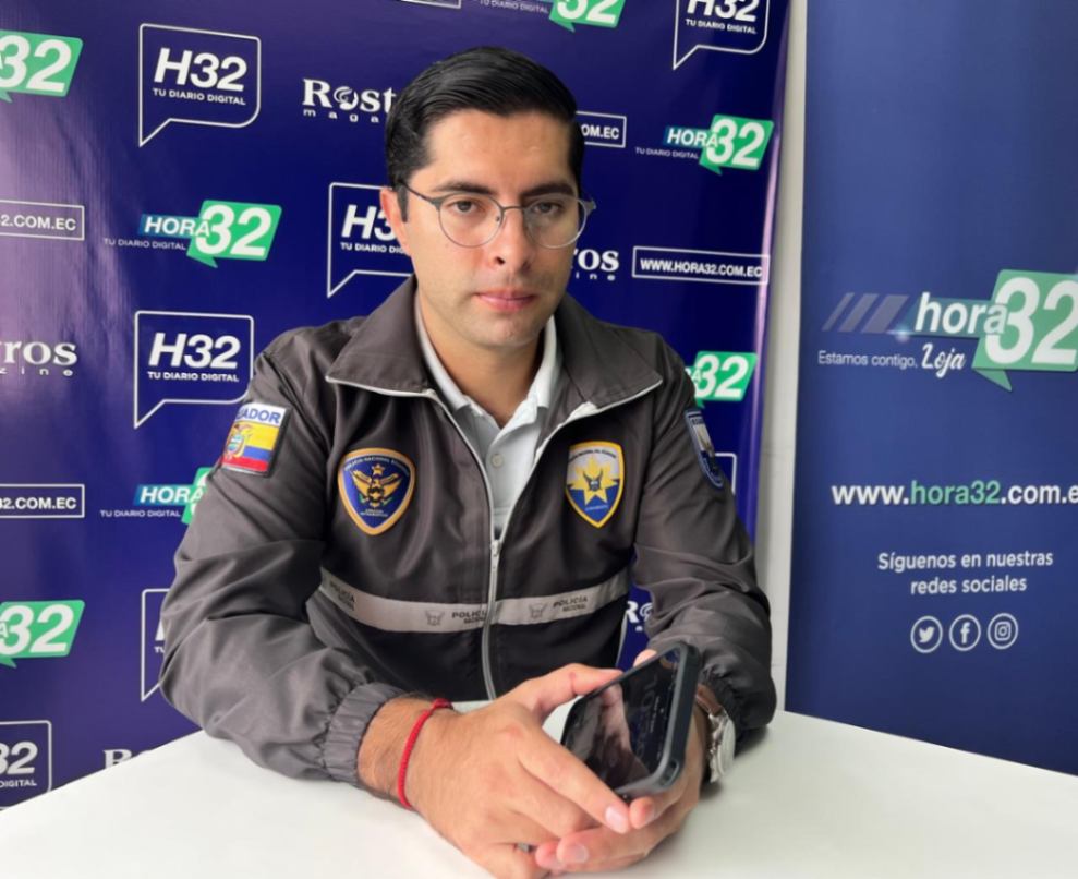 Jorge García Correa, jefe de Operaciones de Antinarcóticos de Loja.