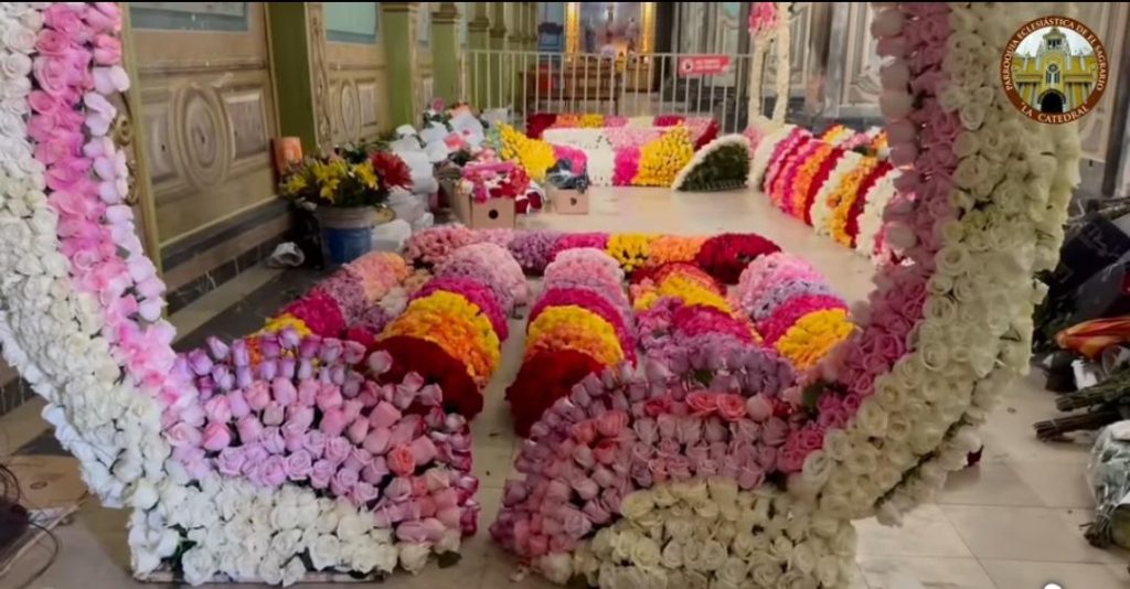 Las flores serán utilizadas en la decoración interna y externa del templo.