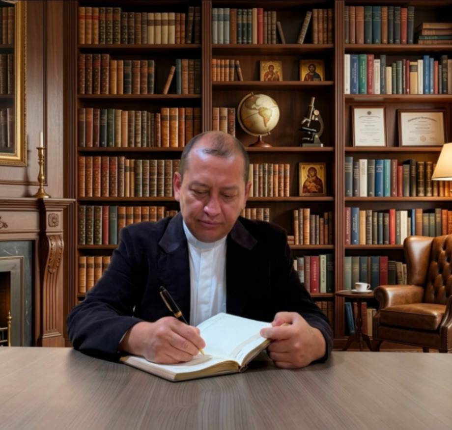 El religioso invita a la presentación del libro, a realizarse el 18 de agosto de 2026, mediante un acto público.
