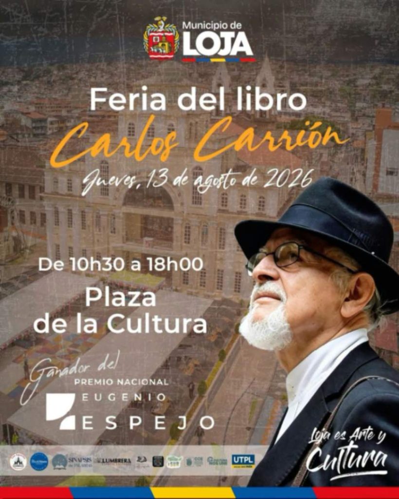 La Feria del Libro se desarrollará este jueves 13 de agosto, de 10:30 a 18:00, en la Plaza de la Cultura y la calle Rocafuerte.